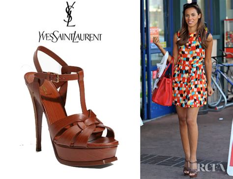 green ysl sandals|celebrities wearing YSL tribute sandals.